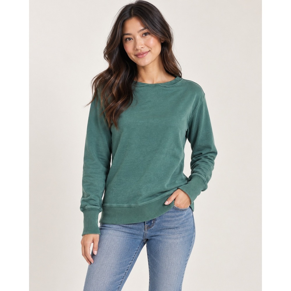 Pilcro by Anthropologie Teal Cowl Neck French Terry Sweatshirt XS Green Tunic